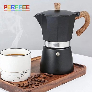CAFETERA ITALIANA VINTAGE NEGRO DE 12 TZ