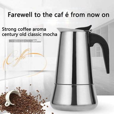 CAFETERA GRECA ITALIANA DE ACERO 300 ML - 2