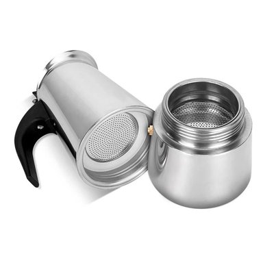 CAFETERA GRECA ITALIANA DE ACERO 300 ML - 5