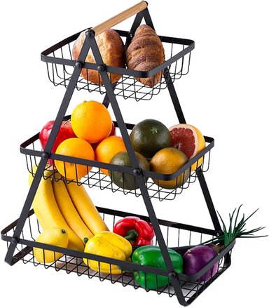 CESTA DE FRUTAS DESMONTABLE DE 2/3 NIVELES