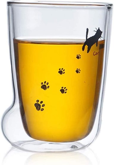 VASO DE CRISTAL COPITO CON FORMA DE PATA DE GATO