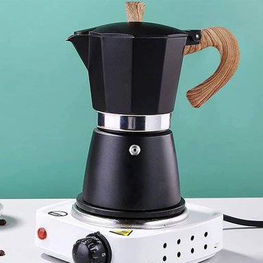 KIT CAFETERA MOKA Y COCINA ELECTRICA PORTATIL