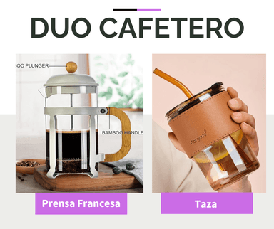 DUO CAFETERA PRENSA FRANCESA + TAZA