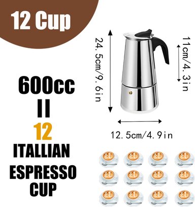 CAFETERA ESPRESO 12 TAZAS
