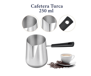 CAFETERA TURCA DE ACERO INOXIDABLE 250 ML