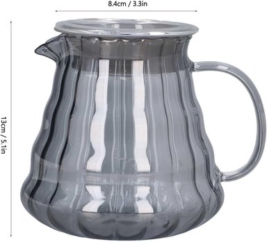 DECANTADOR DE CAFÉ RAYADO GRIS 500 ML