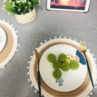 SET DE 4 MANTELES INDIVIDUALES REDONDOS