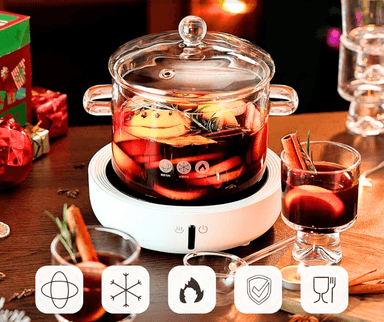 OLLA DE VIDRIO PARA COCINAR DIRECTO AL FUEGO 1.5 L