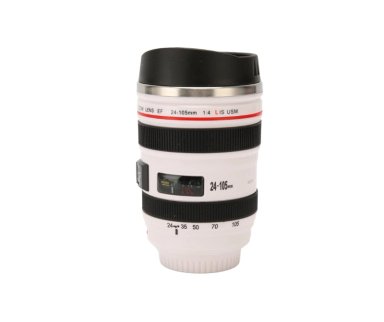 TAZA DE CAFÉ EN ACERO INOXIDABLE MODELO LENTE CAMARA