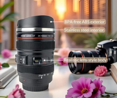TAZA MODELO LENTE DE CAMARA 400ML