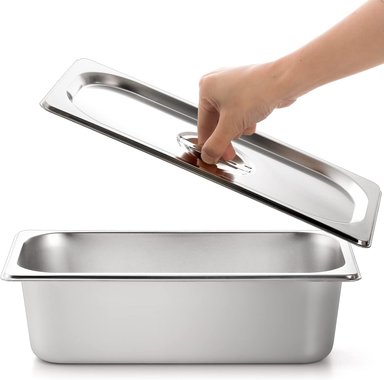 BANDEJA CON TAPA DE ACERO  53X32.5X15CM