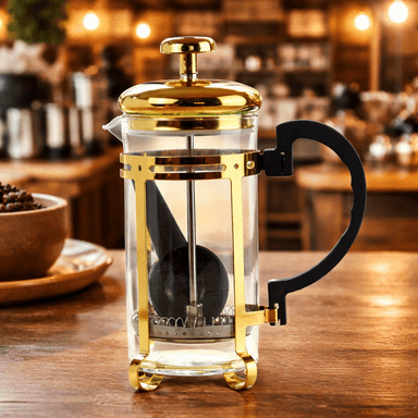 CAFETERA PRENSA DORADA 600 ML