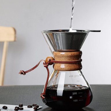 CAFETERA CHEMEX 400 ML INCLUYE FILTRO DE ACERO