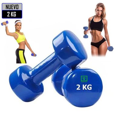 MANCUERNAS VINIL 2 KG PACK 2 UNIDADES AZUL