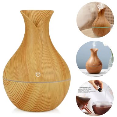 HUMIDIFICADOR DIFUSOR DE AROMA CON LUZ LED ULTRASÓNICO AROMATERAPIA