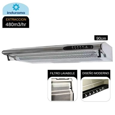 CAMPANA EXTRACTORA 3VELOCIDADES CEI-902CRP 90CM