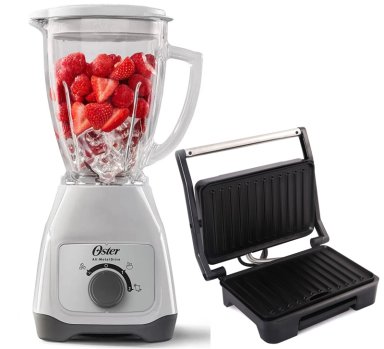 LICUADORA OSTER TRITURA HIELO 2 VELOCIDADES BLSTKAGWRD + MINI GRILL  IG2314