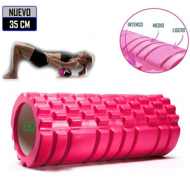 FOAM ROLLER 35CM RODILLO DE ESPUMA PARA MASAJE ROSADO