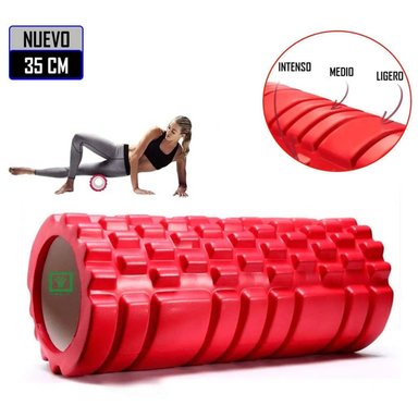 FOAM ROLLER 35CM RODILLO DE ESPUMA PARA MASAJE ROJO