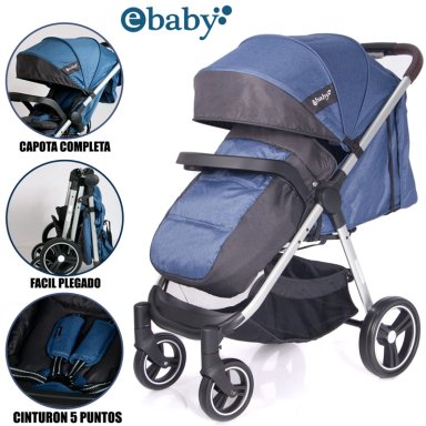 COCHE DE PASEO «ATTON DELUX» EBABY AZUL