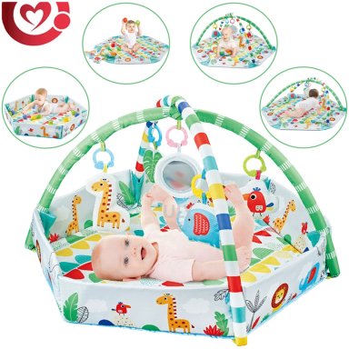 GIMNASIO MUSICAL MENGAO 5 EN 1 CON PELOTAS VERDE PASTEL