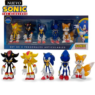 SET DE MUÑECOS SONIC Y SUS AMIGOS ARTICULABLES M5 TAILS
