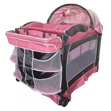 CUNA CORRAL BABY KITS VERONA ROSADO - 2