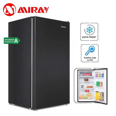 FRIGOBAR-REFRIGERADORA MIRAY CON LLAVE 93 LT NEGRO RM-93M