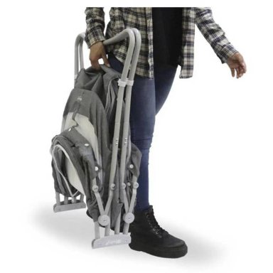 CUNA PORTÁTIL PLEGABLE PARA BEBÉ »DOLLY» GREY - 5