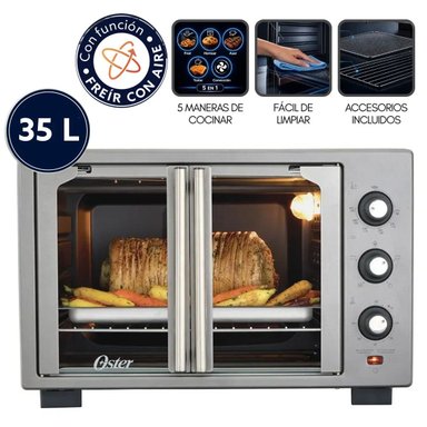 HORNO CON FREIDORA DE AIRE OSTER® DE 35 LITROS, PUERTAS FRANCESAS, TSSTTV35FDMAFNS - 1