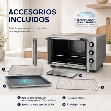 HORNO CON FREIDORA DE AIRE OSTER® DE 35 LITROS, PUERTAS FRANCESAS, TSSTTV35FDMAFNS - 7