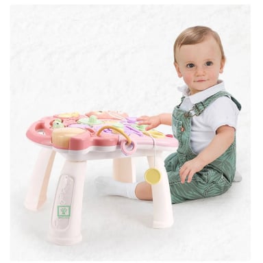 ANDADOR Y MESA ACTIVIDADES PARA BEBÉS 2 EN 1 ROSADO - 3