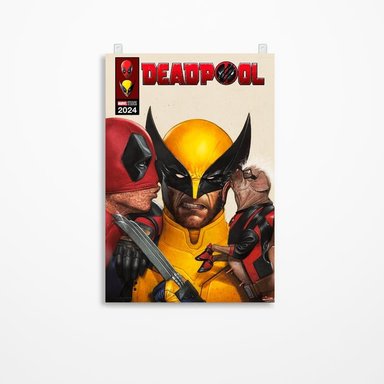 CUADRO PARED DEADPOOL 3 60 X 40