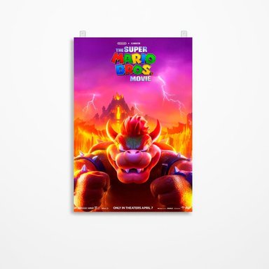 CUADRO PARED MARIO BROS 60 X 40.