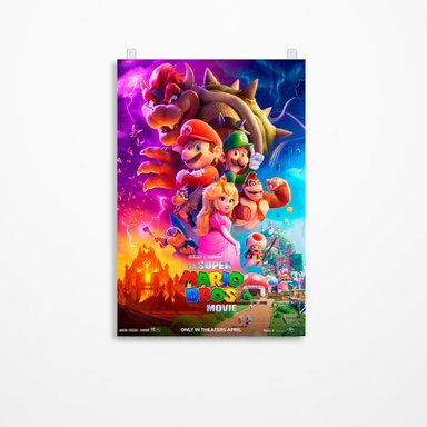 CUADRO PARED MARIO BROS 60 X 40.