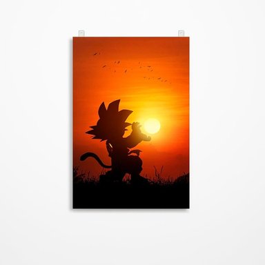 CUADRO PARED DRAGON BALL 60 X 40.