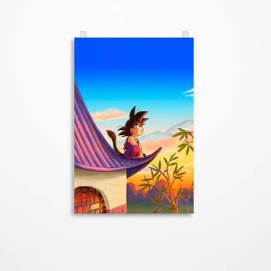CUADRO PARED DRAGON BALL 60 X 40.