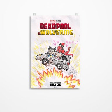 CUADRO PARED DEADPOOL 3 60 X 40