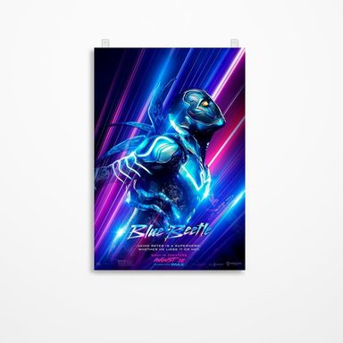 CUADRO PARED BLUE BETTLE 60 X 40