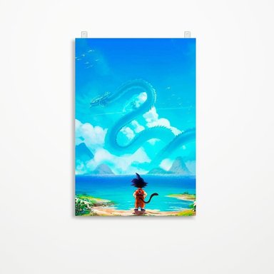 CUADRO PARED DRAGON BALL 60 X 40.