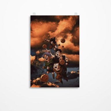 CUADRO PARED DRAGON BALL 60 X 40