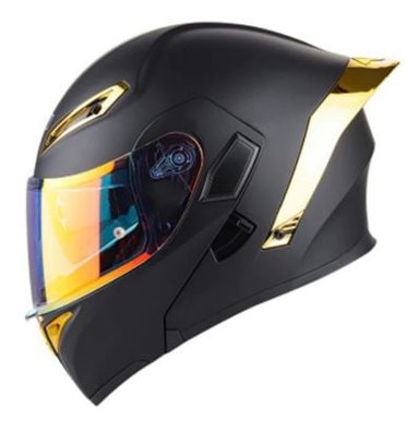 CASCO MOTO CES EX SOMAN ABATIBLE ZAFIRO DORADO - M