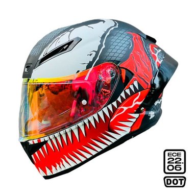CASCO MOTO INCOOL DOBLE VISOR ANTIVENOM VISOR DIURNO