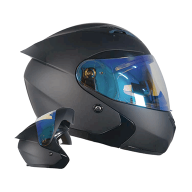 CASCO EDGE REVOX MOTO ARTICULADO DOBLE VISOR DIURNO AZUL - 1