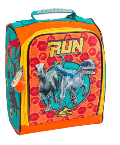SET MALETA SCOOL MAGIC JURASSIC 3D SATIN MED VERDE - 4