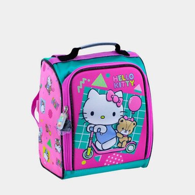 SET MALETA SCOOL MAGIC MED 3D HELLO KITTY B PALO ROSA - 4
