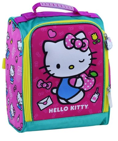 SET MALETA SCOOL MAGIC MED 3D HELLO KITTY FUCSIA - 2