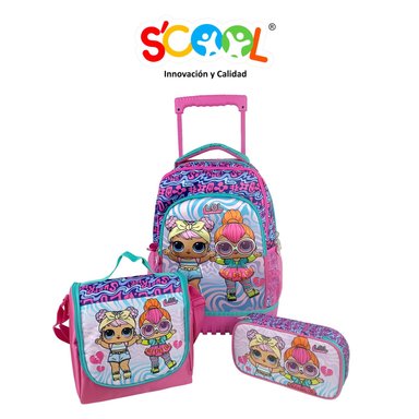 SET MOCHIRUEDAS SCOOL 3D LOL SURPRISE FUCSIA PLUS