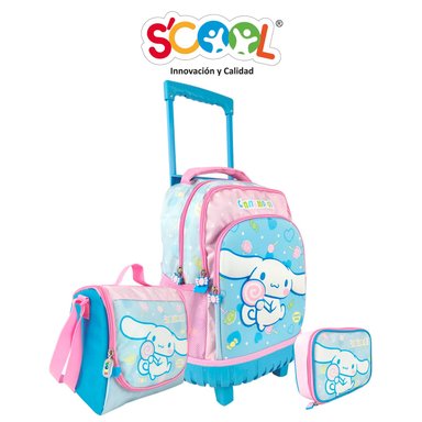 SET MOCHIRUEDAS SCOOL MAGIC 3D CINNAMOROLL TURQUESA PLUS