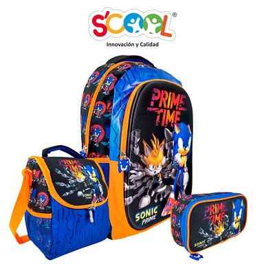 SET MOCHILA TOD SCOOL MAGIC 3D SONIC PRIME